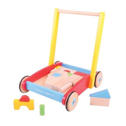 Magic Box Carrello giocattolo multiattività primi passi in legno per bambini