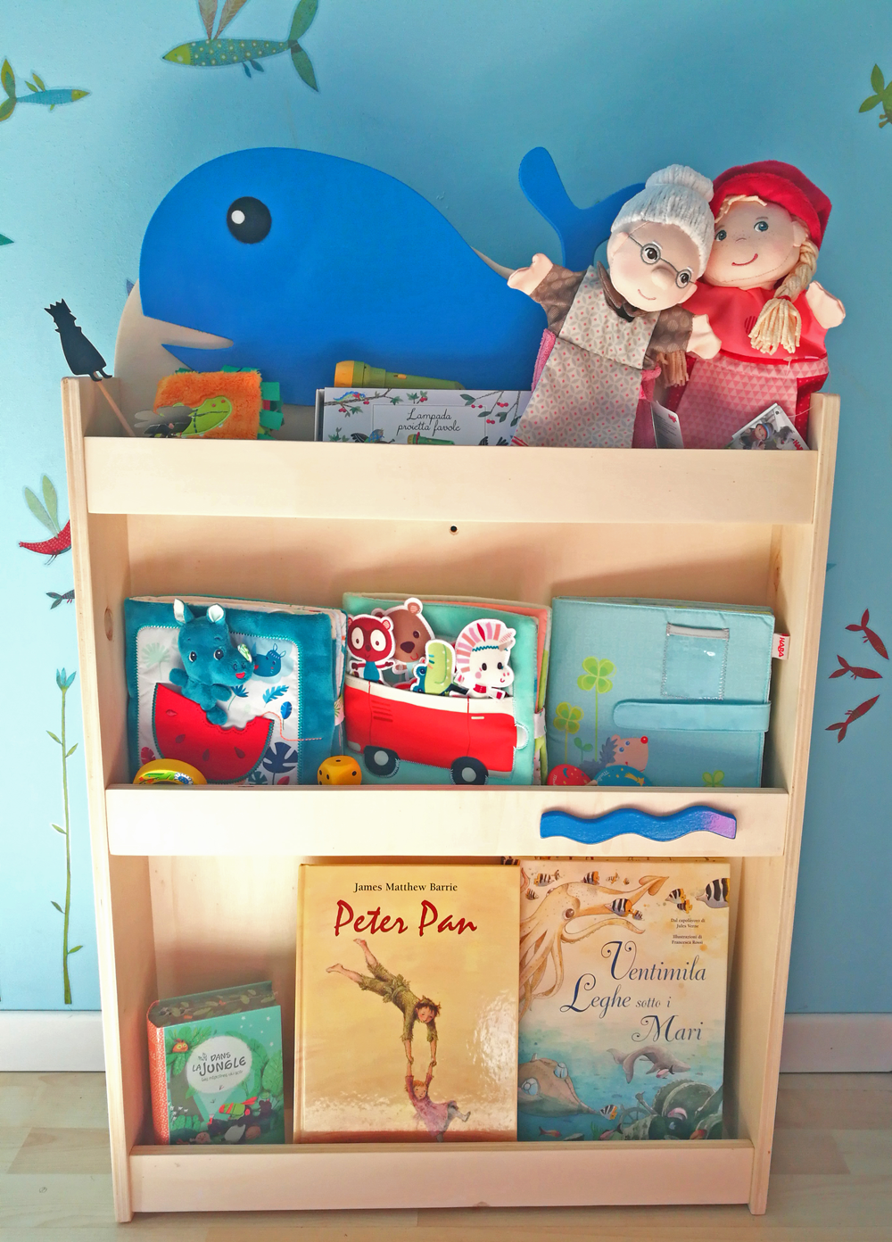 Libreria Montessoriana per Bambini Portalibri 4 livelli in Legno e Tessuto  – acquista su Giordano Shop
